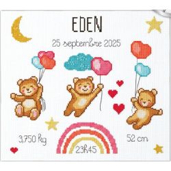 Voorbedrukt pakket - Mon petit monde arc en ciel - Tableau de naissance