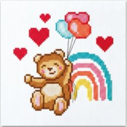 Voorbedrukt pakket - Mon petit monde arc en ciel - Tableautin