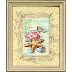 Borduurpakket Shells in the Sand D06956