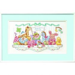 Borduurpakket Toy Shelf Birth Record 41x23 cm D03729