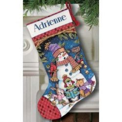 Borduurpakket Cute Carolers Stocking D08751