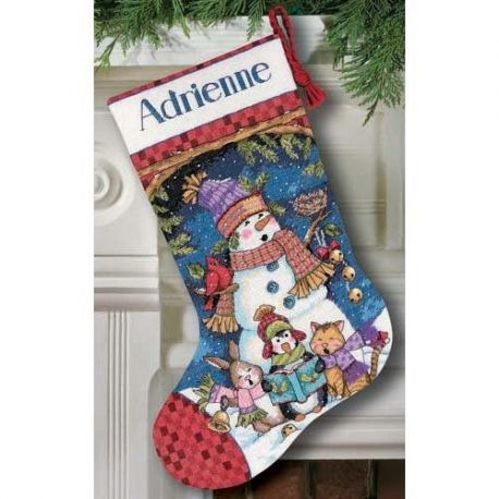 Borduurpakket Cute Carolers Stocking D08751