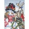 Borduurpakket Snowman & Reindeer D08824