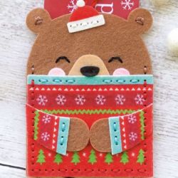 Ornament Christmas Ornaments and Gift Card Holder "Christmas hugs" D72-08291