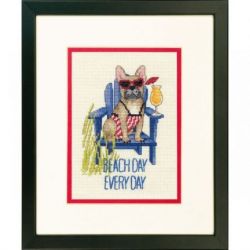 Borduurpakket Beach Day Dog D70-65195