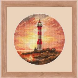 Borduurpakket Lighthouse at sunset S/M023