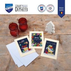 Wenskaart kit Kerst set van 3