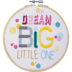 Borduur kit met borduurring Quote Dream big