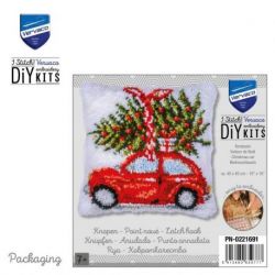 Knoopkussen kit Kerstauto