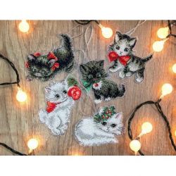 Borduurpakket Christmas Kittens Toys 987