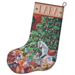 Borduurpakket Cozy Christmas Stocking L8010