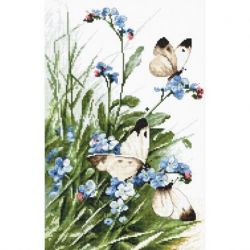 Borduurpakket Butterflies and Bluebird Flowers 939