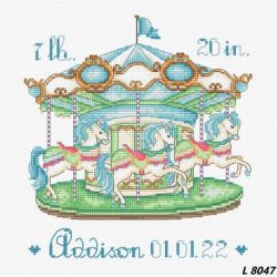 Borduurpakket Baby Carousel L8047