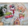 Borduurpakket Christmas Toys Kit nr.4 / of 5 pieces 16x16cm each L8055
