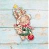 Borduurpakket Christmas Rabbit / Ornament 14x8cm L8056