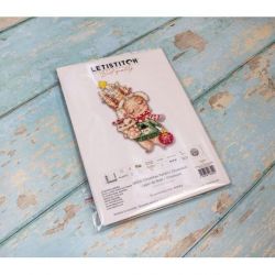 Borduurpakket Christmas Rabbit / Ornament 14x8cm L8056