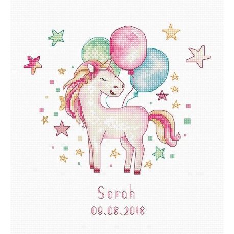 Borduurpakket Unicorn Luca-S-B1149