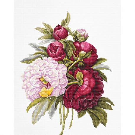 Borduurpakket Bouquet with Peonies Luca-S-B2354