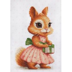 Borduurpakket "The Squirrel's Gift" 10x17cm Luca-S-B1414