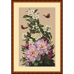Borduurpakket Peonies Merejka-K58