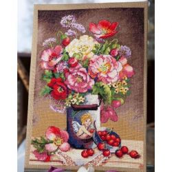 Borduurpakket Cupid's Flowers Merejka-K91