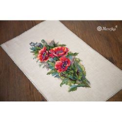 Borduurpakket Vintage Poppies (Belfast) Merejka-K81B