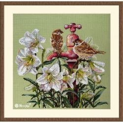 Borduurpakket Among the Lilies 25x28 Merejka-K229