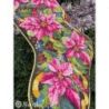 Borduurpakket "Pink Poinsettia Christmas Stocking" 35x22 cm Merejka-K262