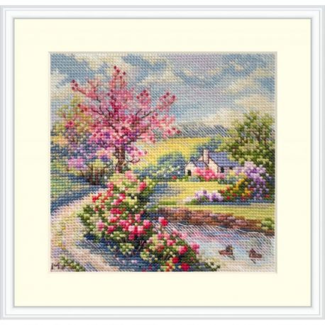 Borduurpakket Spring 11,5x11,5 cm Merejka-K268B