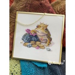 Borduurpakket "Golden Toad" 11x12 cm Merejka-K280A