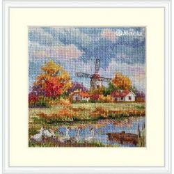 Borduurpakket "Autumn" 11,5x11,5 Merejka-K278A