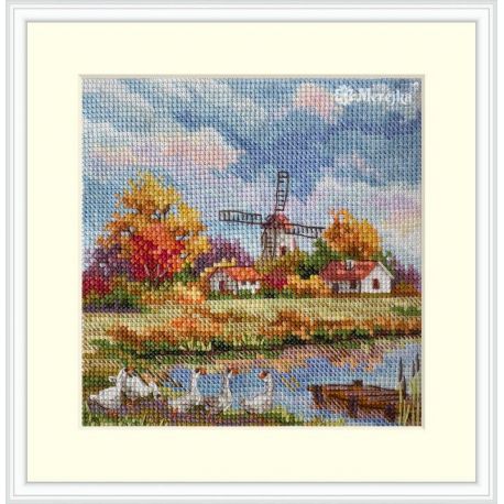 Borduurpakket "Autumn" 11,5x11,5 Merejka-K278A