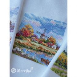 Borduurpakket "Autumn" 11,5x11,5 Merejka-K278A
