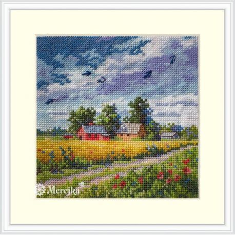 Borduurpakket "Summer" 11,5x11,5 cm Merejka-K279A