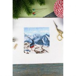 Borduurpakket "Mountain trip" 11x11 cm MP-Studia M-986