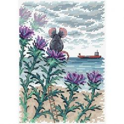 Borduurpakket "A piece of the sea" 18x13 cm MP-Studia M-985