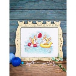 Borduurpakket "Fun bathing" 15x20 cm MP-Studia M-776