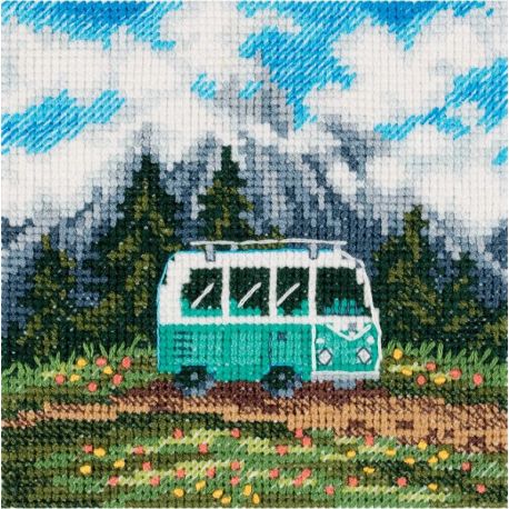 Borduurpakket KLART "Travel on wheels" PANNA 8-512