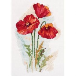 Borduurpakket PANNA "Watercolor poppies" PANNA C-7230