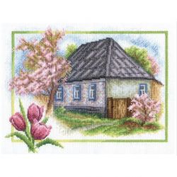 Borduurpakket PANNA "Spring in the village" PANNA PS-0332