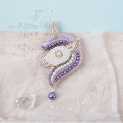 Broche kit KLART "Broche Purple unicorn" PANNA 10-016