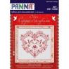 Borduurpakket PANNA "Heart with doves" PANNA SO-1403