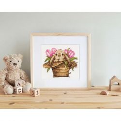 Borduurpakket KLART "Bunny in a hat" PANNA 8-517