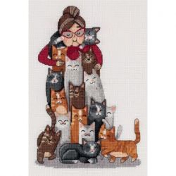 Borduurpakket KLART "There can never too many cats" PANNA 8-541