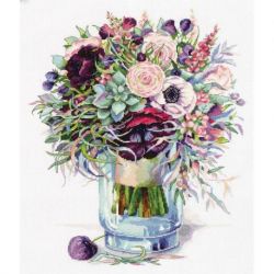 Borduurpakket PANNA "Bouquet with anemones" PANNA C-7159