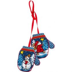 Borduurpakket PANNA "Christmas decoration. Mittens" PANNA IG-1529