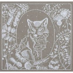 Borduurpakket PANNA "White lace. Fox" PANNA J-1950