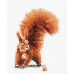 Borduurpakket PANNA "Squirrel with a nut" PANNA JK-2176