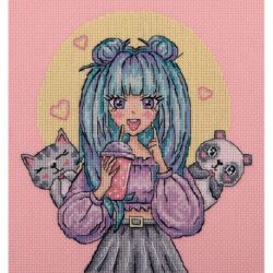 Borduurpakket KLART "Pink mood" PANNA 8-557