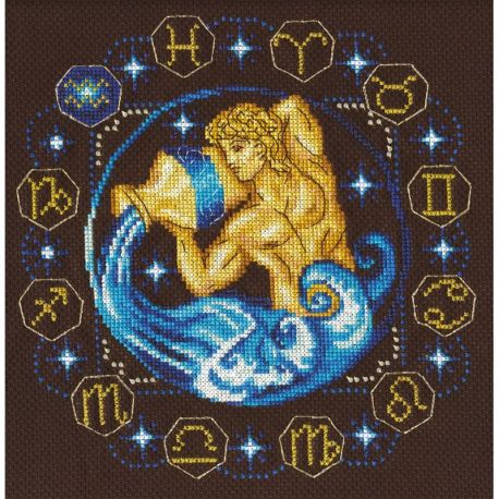 Borduurpakket PANNA "Zodiac Signs. Aquarius" PANNA ZN-0932